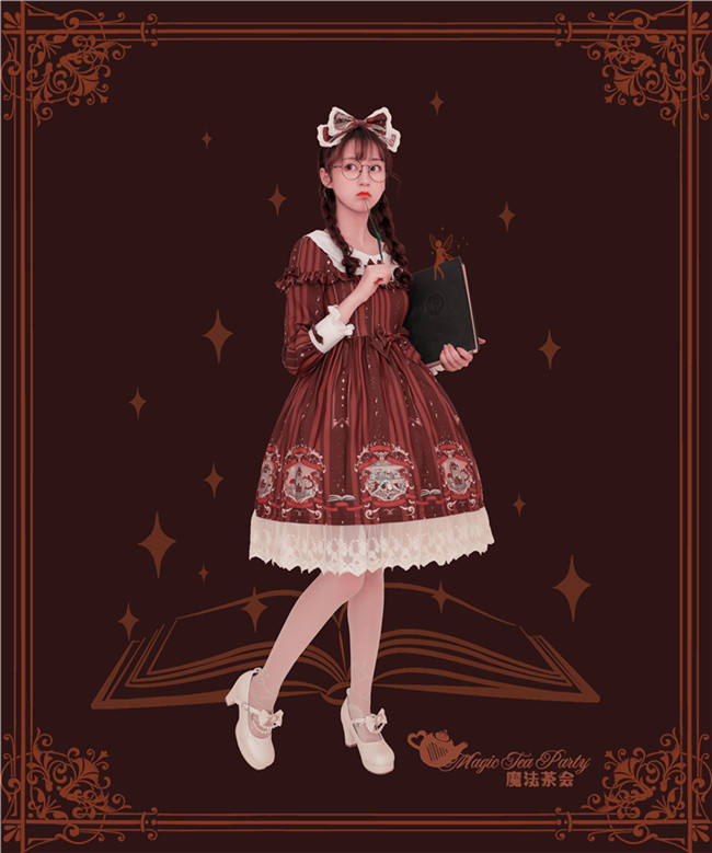 Book Before Sleeping~ Classic Lolita Printed OP