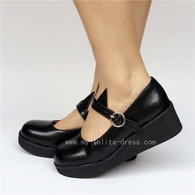 Sweet Girls' Black Matte Lolita Shoes
