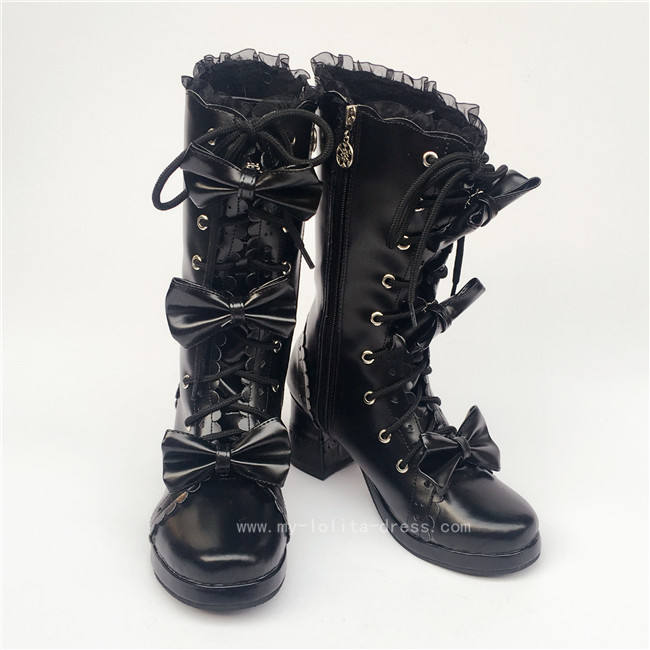 Sweet Bows Lolita Mid-calf Boots