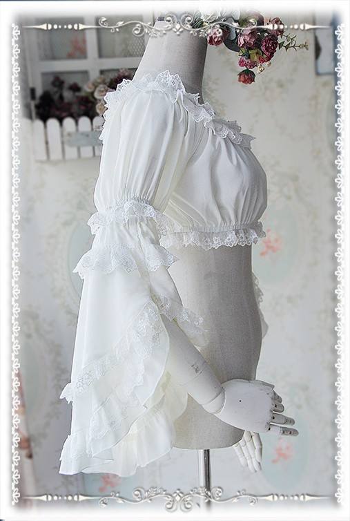 Infanta Detachable Set-in Hime Sleeves Chiffon Lolita Blouse