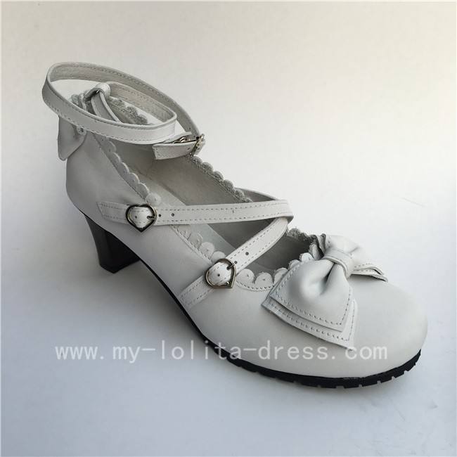 Classic Tea Party Shoes Purple Bow Lolita