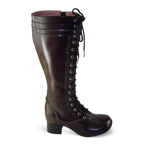 Coffee High Shaft Lolita Boots
