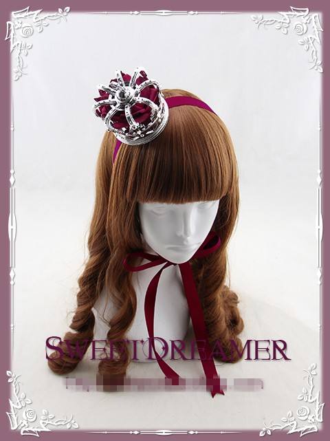 Sweet Dreamer Gold/Silver Rose Little Crown Lolita Headdress