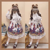 The Detective Bear~ Sweet Lolita OP Dress -Ready Made