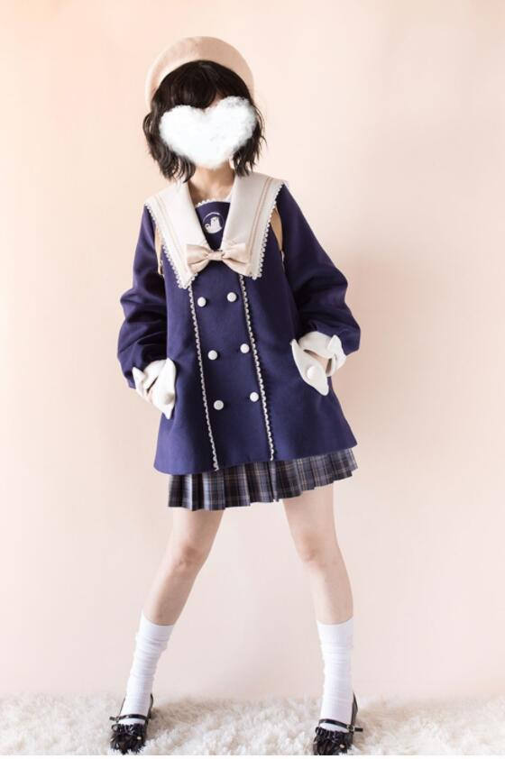 Penny House White Bear Lolita Coat -Ready Made