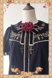 Rosary -Chiffon Tailored Embroidery Lolita Short Sleeves Blouse