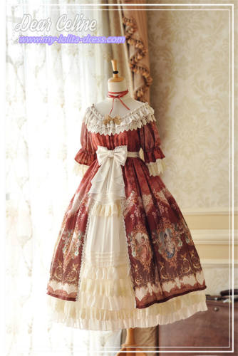 Dear Celine ~Rococo Dream ~ Gorgeous  Lolita Long OP -Ready Made