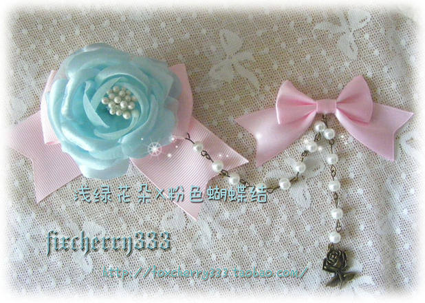 Sweet Rose and Bow Hairpin Set -In Stock