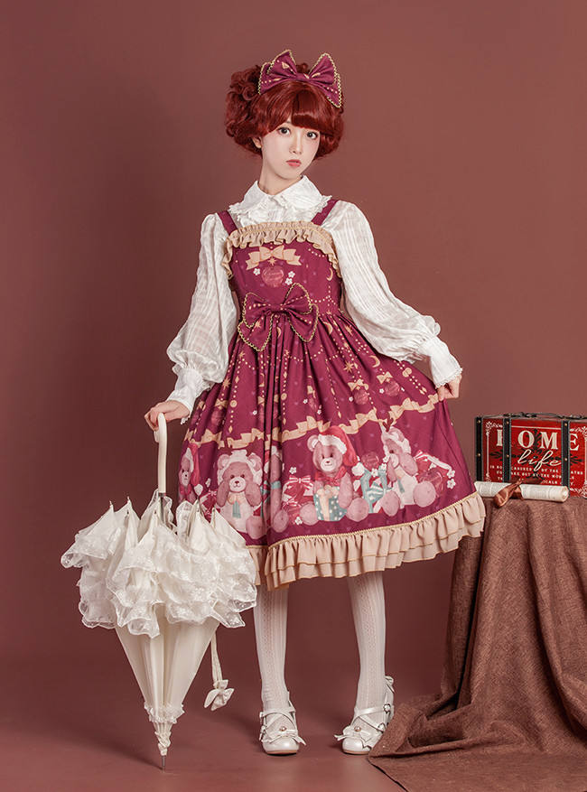 Gift Box Bear~ 2018 New Arrival Sweet Lolita Jumper