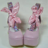 Sweet Pink Bow Lolita Sandals