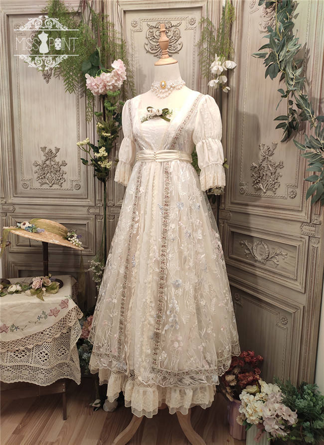 Miss Point ~ Salley Garden Empire Embroidery Lolita OP SP - Custom Tailor