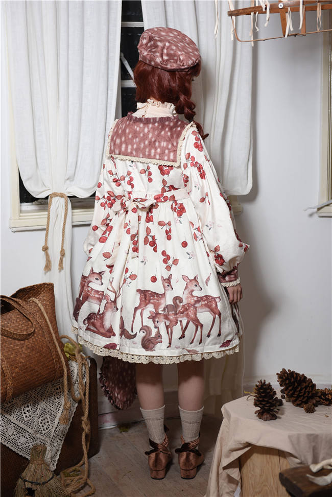 Berries Deer~ Sweet Lolita OP/JSK -Pre-order Closed