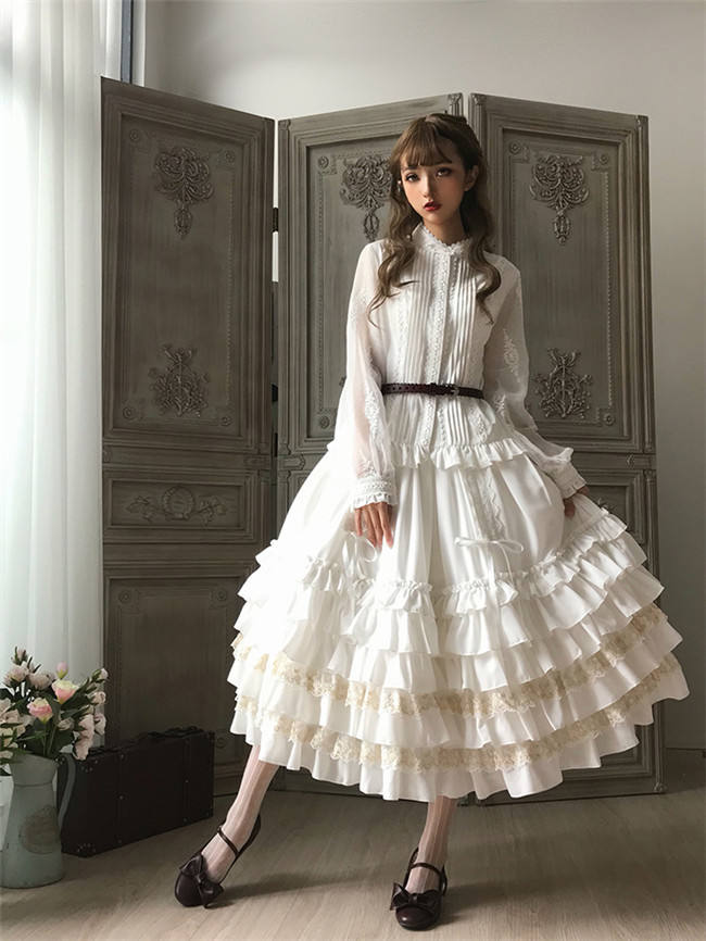 Little Dipper Camellia~ Sweet Lolita Underskirt Petticoat -Flexible Length -Ready Made