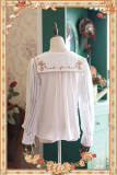 The Cross Embroider -High Density Chiffon Lolita Long Sleeves Blouse - 3 Colors Available  -out