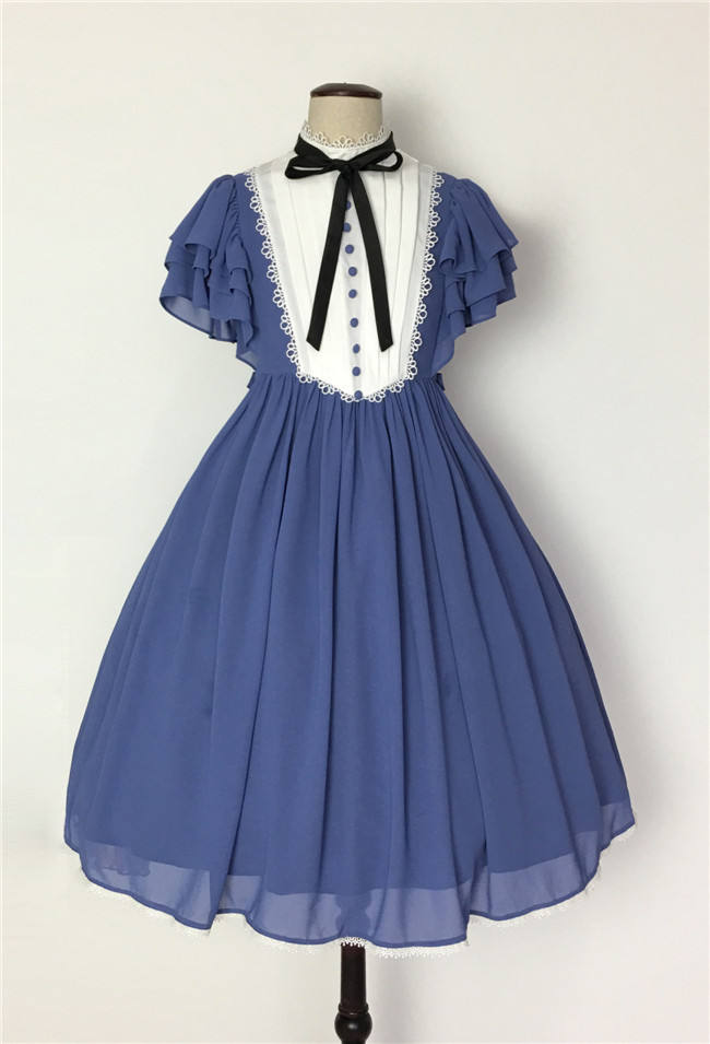 Memory of Floria~ Vintage Lolita OP Short/Long Version-Ready Made