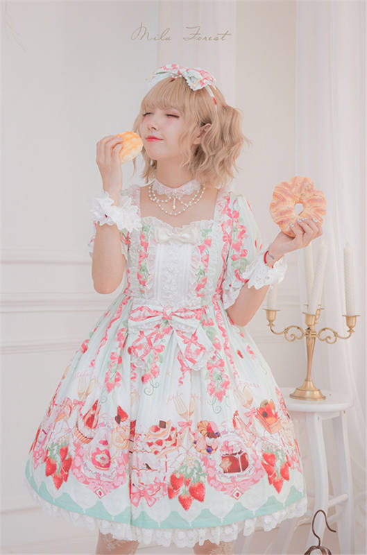 Strawberry Feast- Sweet Lolita OP Dress