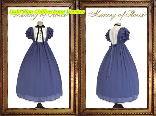 Memory of Floria~ Vintage Lolita OP Short/Long Version-Ready Made