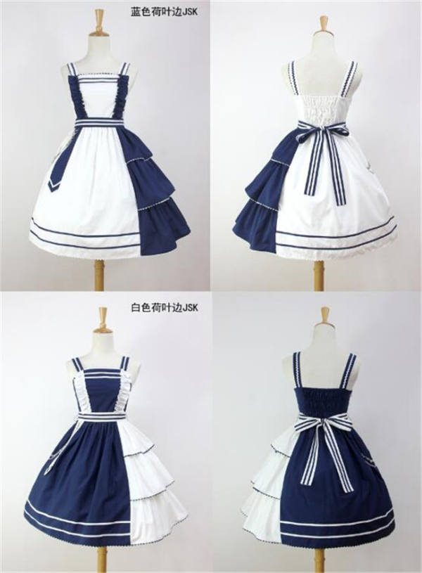Little Dipper The Navy Series~ Sweet Lolita OP Dress -out