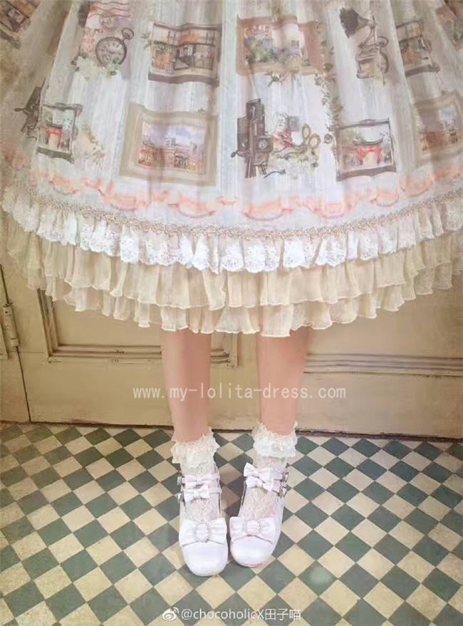 Sweet 3 Bows Lolita Heels Shoes