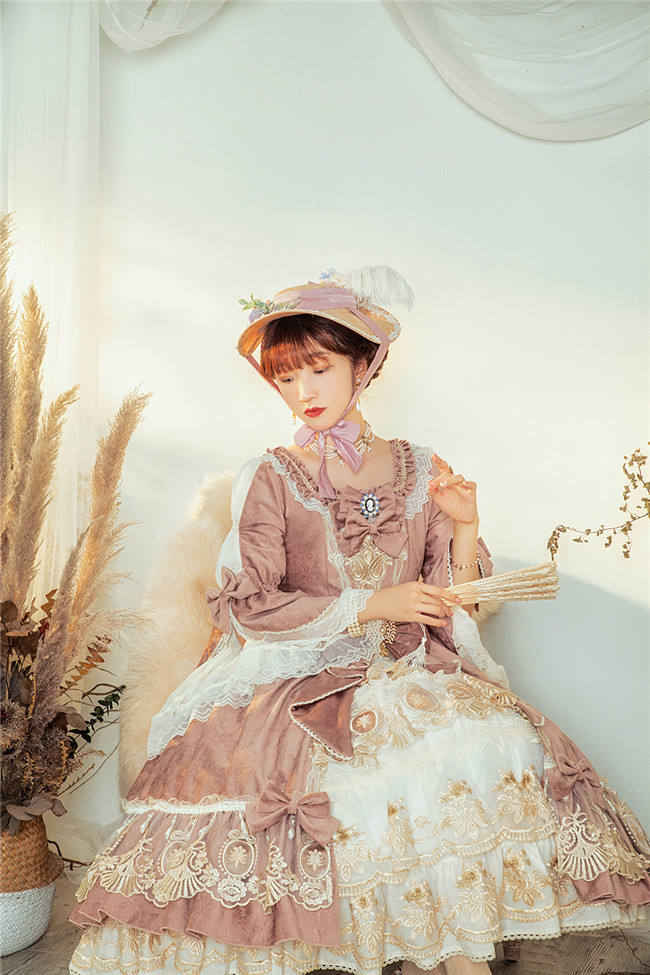 Miss Point ~ Elizabeth ~ Elegant Lolita OP Tea Party Version -Custom Tailor Available