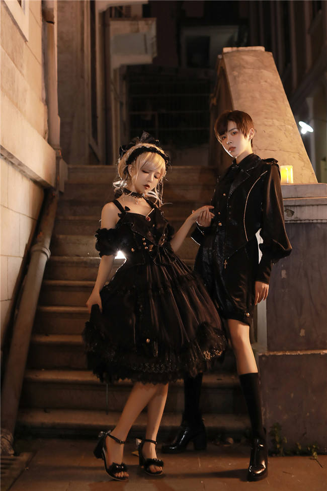 Passion Theme Dark Night and Silver Light Ouji Set/Dress -Ready Made