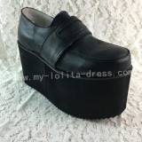 Sweet Matte Black Lolita Shoes with Platform