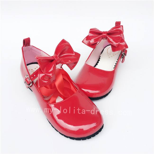 Black Long Belt Lolita Shoes