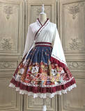 Alice Girl ~Lucky Cat~ Kimono Style Lolita Skirt -Pre-order Closed