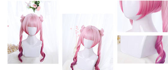 Small Fu Butterfly~Long Curls Two Ponytails Lolita Wig