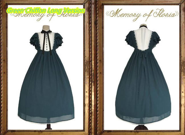 Memory of Floria~ Vintage Lolita OP Short/Long Version-Ready Made
