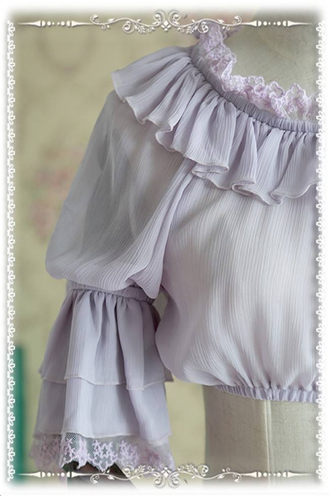 Infanta Hime Sleeves Chiffon Lolita Short Version Blouse