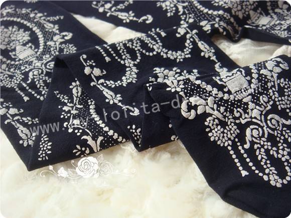Elegant Vintage Droplight Prints Lolita Tights - IN STOCK