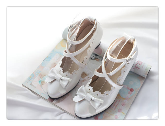 Lost Sister- Sweet Bows Lolita Heels Shoes - 3 Ways Wear