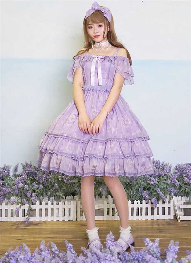 Lemon Honey ~Bear Constellation~ Fly Sleeves Printed Lolita JSK Black M In Stock