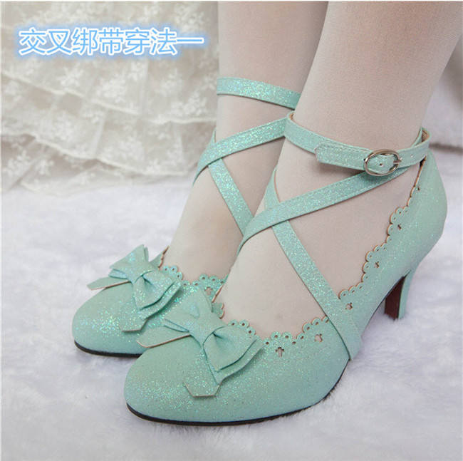 Lost Sister- Sweet Bows Lolita Heels Shoes - 3 Ways Wear
