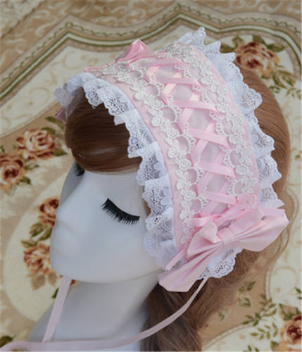 Japanese Lolita Mori Girl Lace Bow Sweet Headband Hair Accessories Headwear  Cute