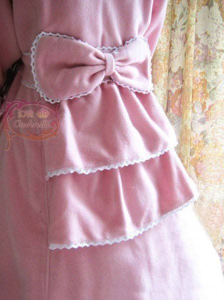 Pink Long Sleeves Lace Lolita A-line Coat