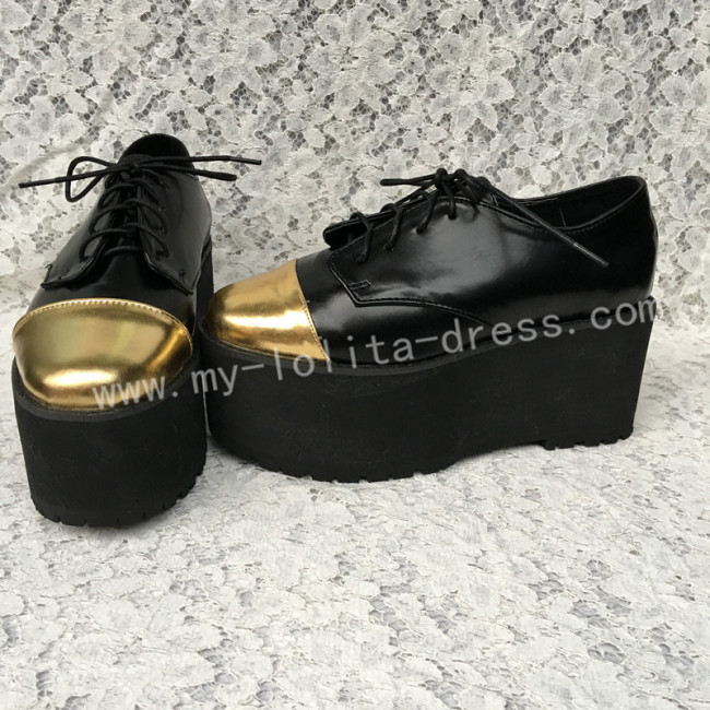 Black Hollow Stars Lolita High Platform Shoes SD00047