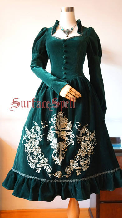 Surface Spell Judgement Day Embroidery Gothic Lolita OP Dress
