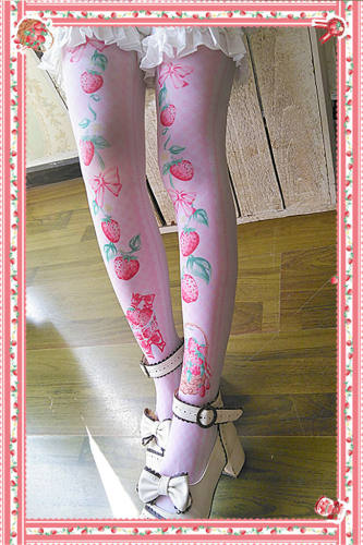 Pink Strawberry Tights