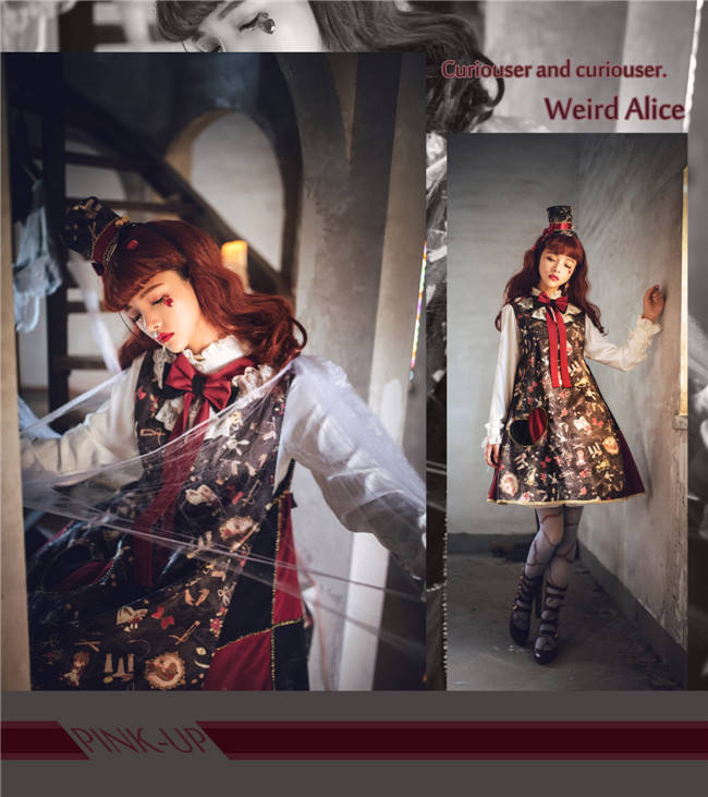 Weird Alice~ Lolita Printed JSK -Custom-tailor Pre-order  Closed