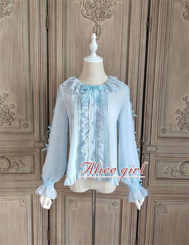 Alice Girl ~The Kitty's Tea Party Lolita Blouse -Pre-order