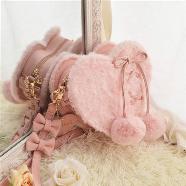 Repair of Love/Star~ Sweet Lolita Fur Hand Bag/Cross-body Bag