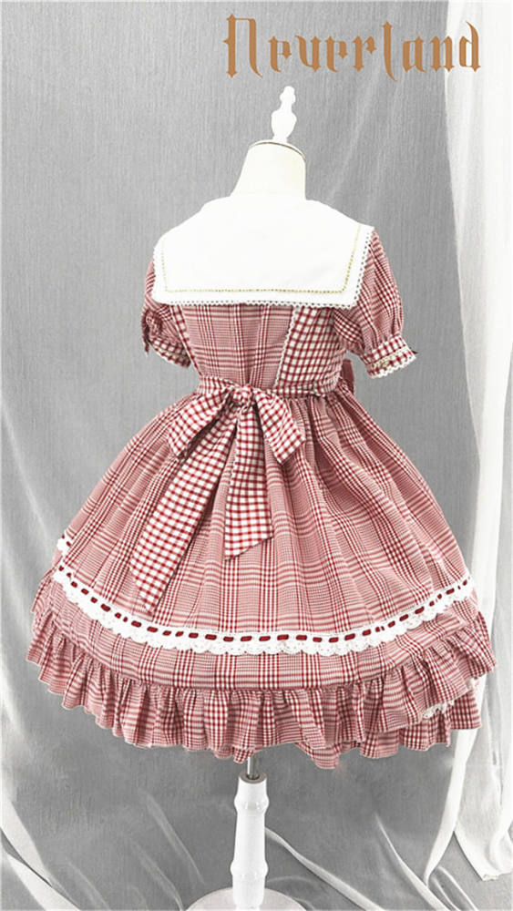 Not Stripe~ Sweet Gingham Lolita OP Dress off