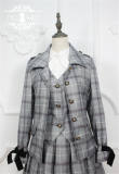 Prague~ Vintage Gingham Lolita Vest+Skirt+Suit Coat Set -OUT