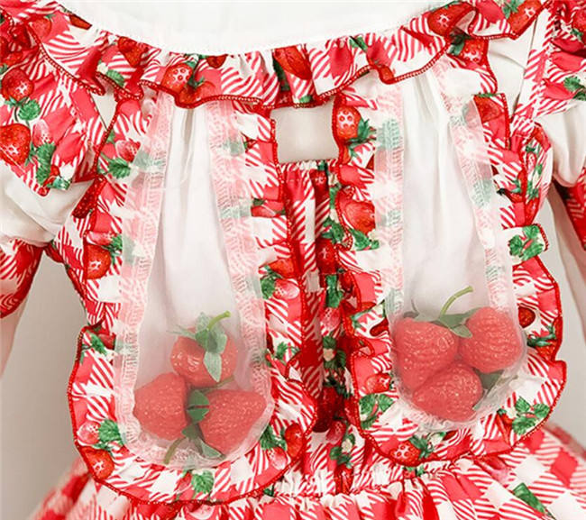 Diamond Honey ~Strawberry Picnic Rabbit Lolita Jumper
