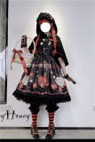 Honey Honey Lolita ~ Chinese Pear-leaved Crabapple Little Red Riding Hood Lolita Normal Waist JSK -Pre-order Closed