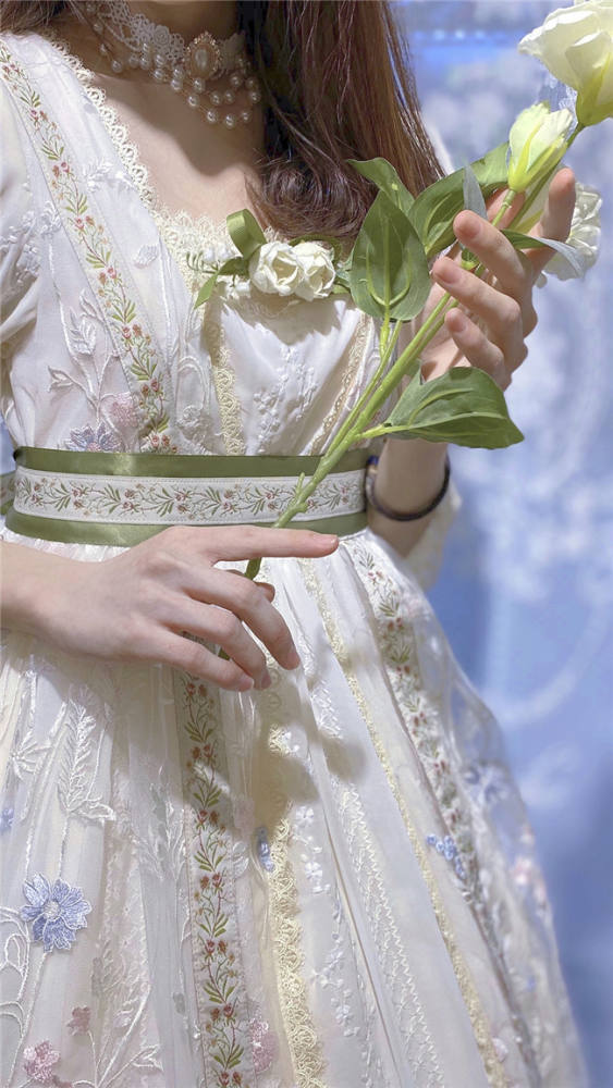 Miss Point ~ Salley Garden Empire Embroidery Lolita OP SP - Custom Tailor
