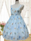 The Song of The Sea~Sweet Lolita Printed Jumper Dress