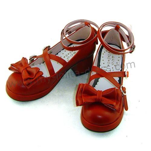 Dark Coffee Lolita Heels Footwear